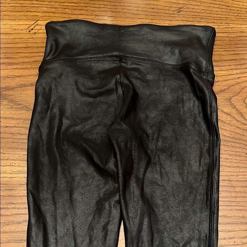 SPANX Black faux leather leggings, size small‎ - Picture 7 of 11